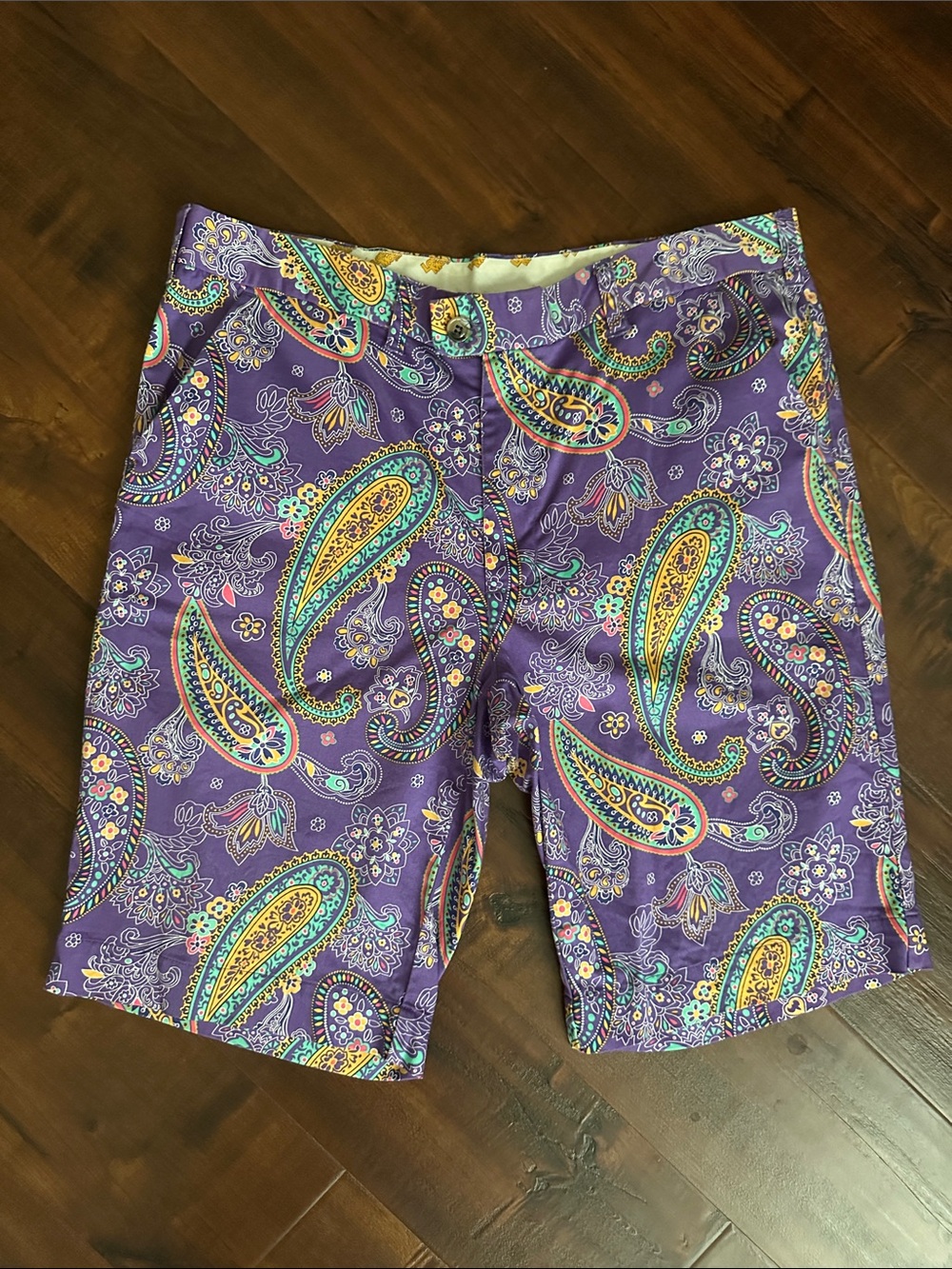 Loudmouth Purple Paisley Printed Men’s Golf Shorts